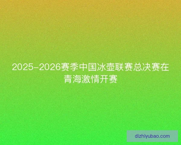 2025-2026赛季中国冰壶联赛总决赛在青海激情开赛